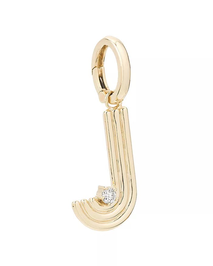 Adina Reyter- Groovy Diamond Initial Hinged Charm - Edit by Elaine Turner