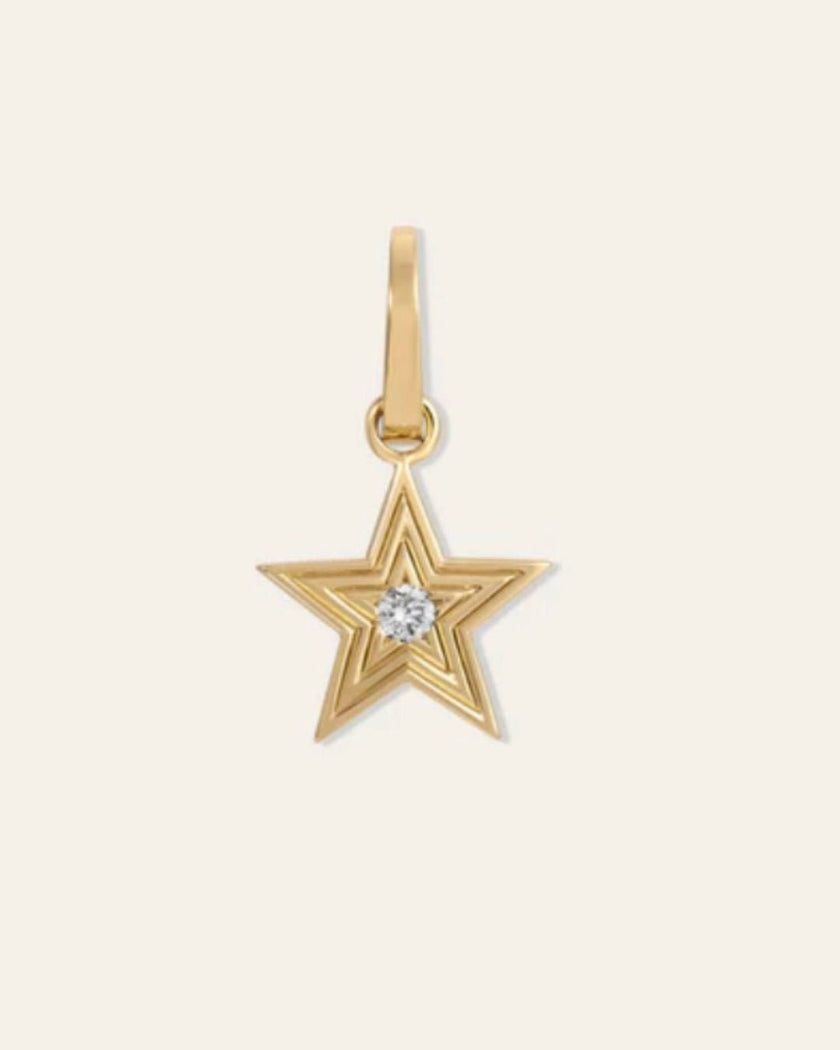 Adina Reyter- Groovy Diamond Western Star Hinged Charm - Edit by Elaine Turner