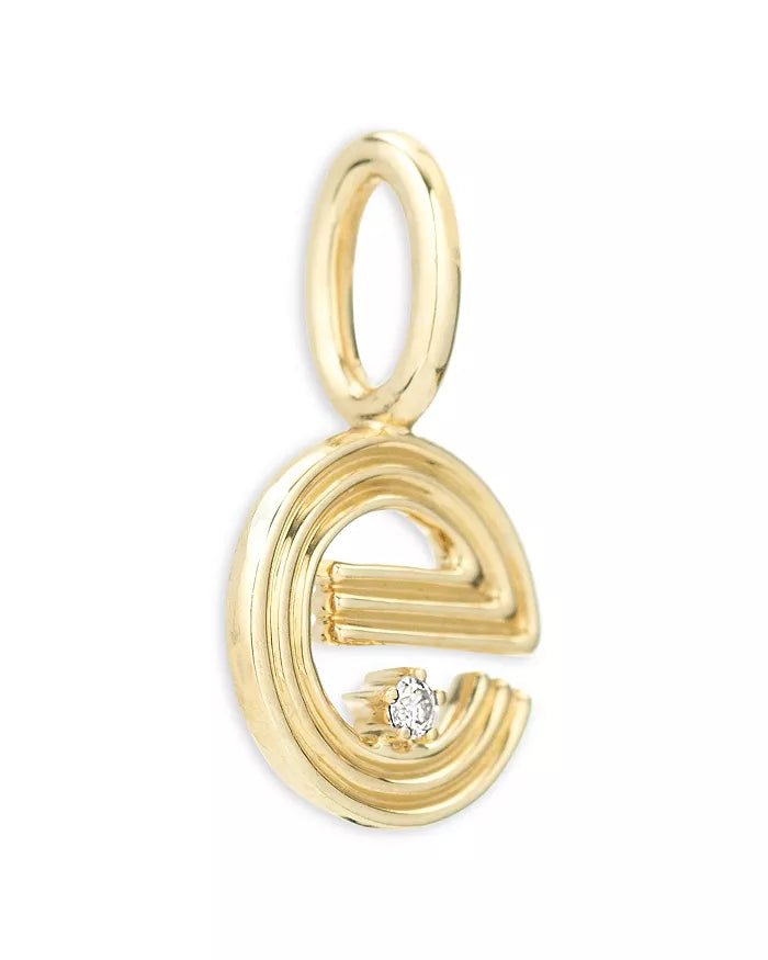 Adina Reyter- Mini Groovy Diamond Initial Charm - Edit by Elaine Turner