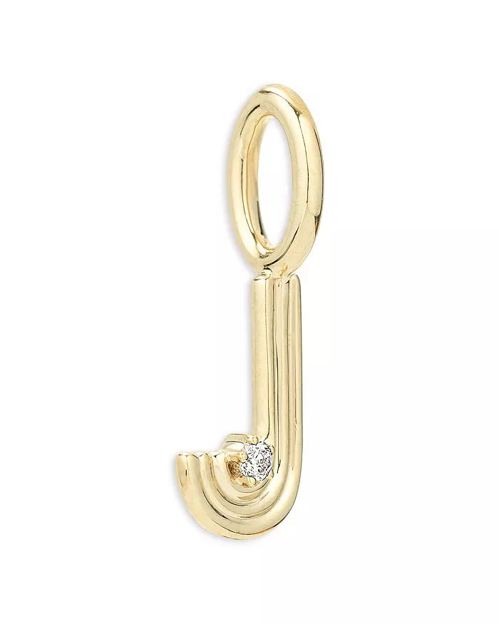 Adina Reyter- Mini Groovy Diamond Initial Charm - Edit by Elaine Turner