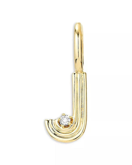 Adina Reyter- Mini Groovy Diamond Initial Charm - Edit by Elaine Turner