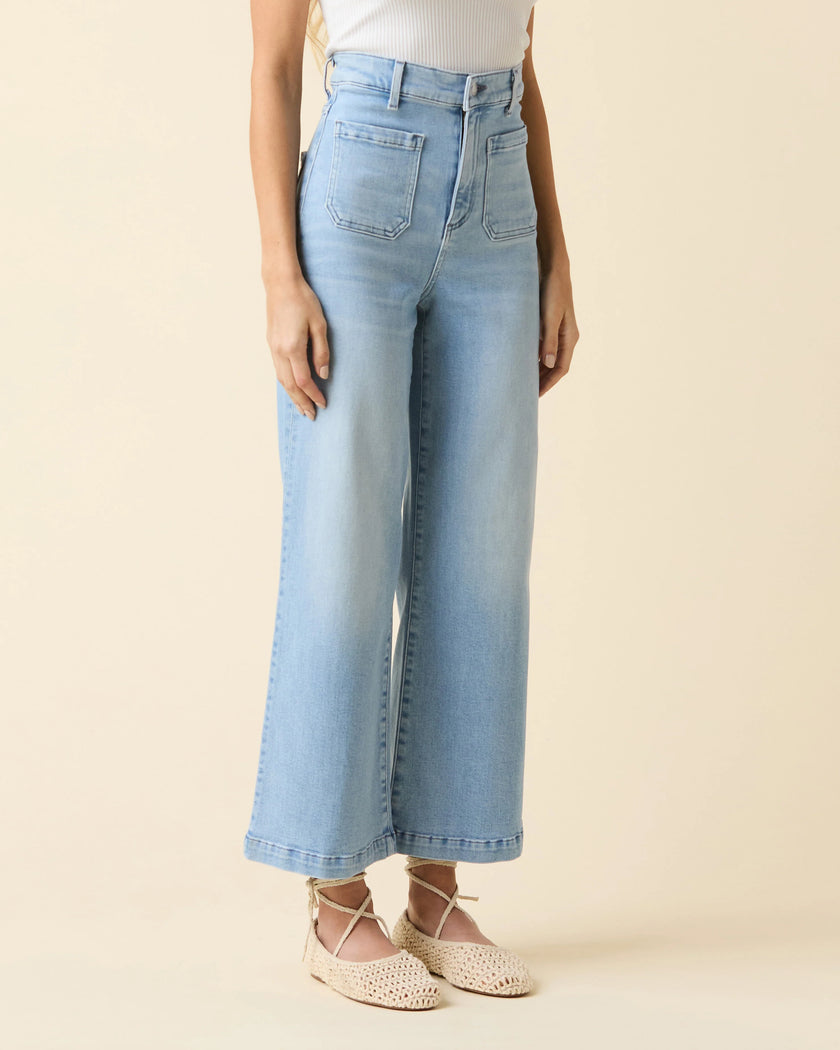 Virginia Wideleg Ankle- Pebble Beach