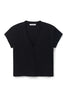 Alanis Recycled Cotton V Neck- Black - Edit by Elaine Turner