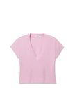 Alanis Recycled Cotton V Neck- Sugar Pink - Edit by Elaine Turner