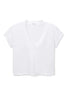 Alanis Recycled Cotton V Neck- White - Edit by Elaine Turner