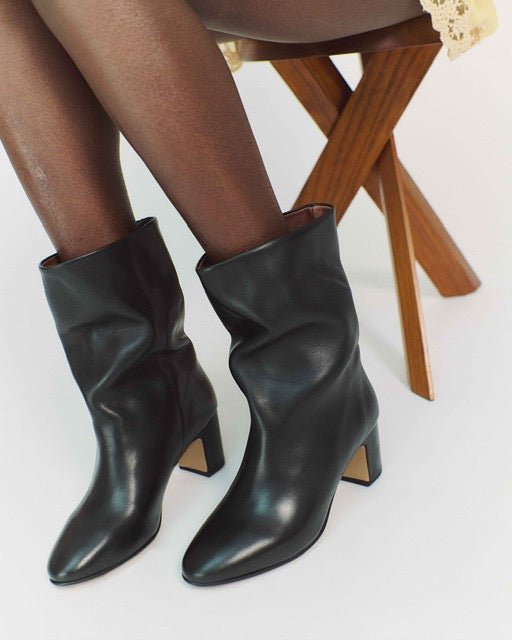 Anonymous Copenhagan- Lully 55 Soft Calf Leather Mid-Calf Boots Black - Edit by Elaine Turner