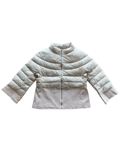 Audrey Suede Puffer- Beige/Pink Suede - Edit by Elaine Turner