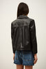 ba&sh- Mylos Jacket in Noir. 
Available at Edit by Elaine Turner in Houston, TX. Model back view. 