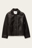 ba&sh- Mylos Jacket in Noir. 
Available at Edit by Elaine Turner in Houston, TX. Flat Lay View. 