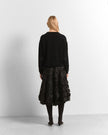 Beatrice B- Crewneck Sweater with Embroidered Applique - Black - Edit by Elaine Turner