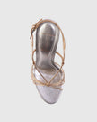 Black Suede Studio- Fern 100- Silver & Gold Metallic Leather - Edit by Elaine Turner