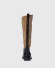 Black Suede Studio- Pace 40 Boot - Latte Suede / Black Leather - Edit by Elaine Turner