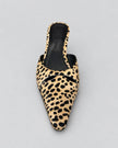 Black Suede Studio- Rue 50 Mule - Camel Dotted Cheetah Pony Hair - Edit by Elaine Turner