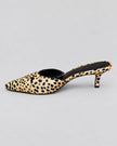 Black Suede Studio- Rue 50 Mule - Camel Dotted Cheetah Pony Hair - Edit by Elaine Turner