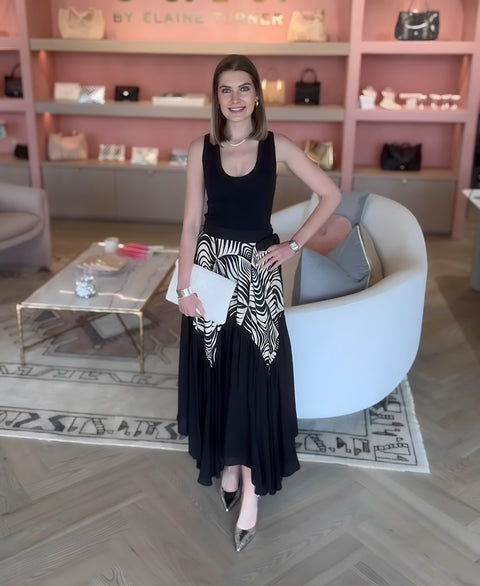 Abstract Midi Skirt