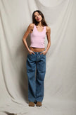 Blondie Ribbed Tank- Sugar Pink - Edit by Elaine Turner