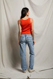 Blondie Ribbed Tank- Tomato - Edit by Elaine Turner