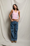 Blondie Ribbed Tank- Sugar Pink - Edit by Elaine Turner