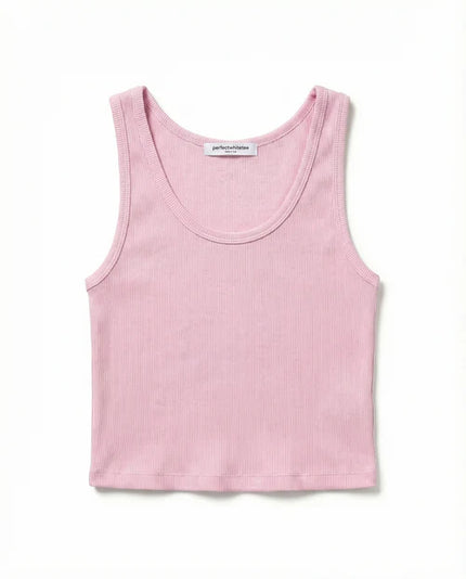 Blondie Ribbed Tank- Sugar Pink - Edit by Elaine Turner