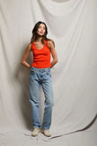 Blondie Ribbed Tank- Tomato - Edit by Elaine Turner