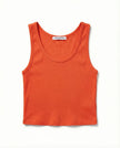 Blondie Ribbed Tank- Tomato - Edit by Elaine Turner