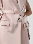 Blush Satin Sleevelss Jacket - Edit by Elaine Turner