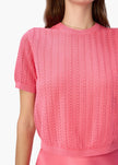 CAMI NYC- Ellory Cotton Knit Top- Hibiscus - Edit by Elaine Turner