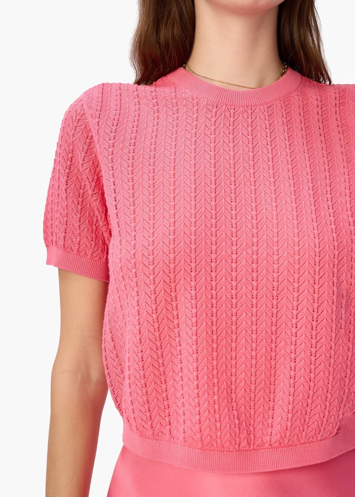 CAMI NYC- Ellory Cotton Knit Top- Hibiscus - Edit by Elaine Turner