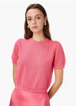 CAMI NYC- Ellory Cotton Knit Top- Hibiscus - Edit by Elaine Turner