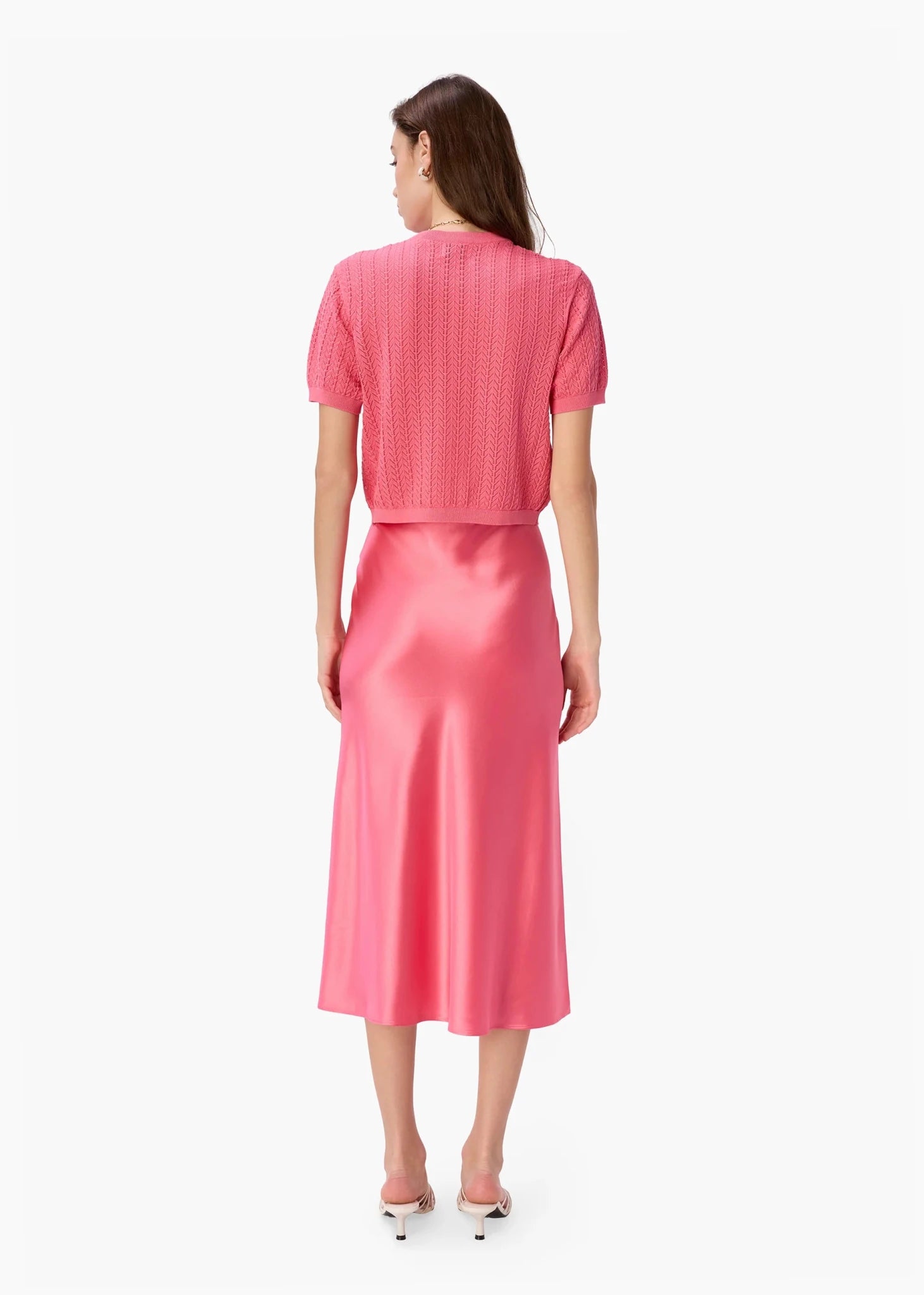 CAMI NYC- Florina Midi Skirt- Hibiscus - Edit by Elaine Turner
