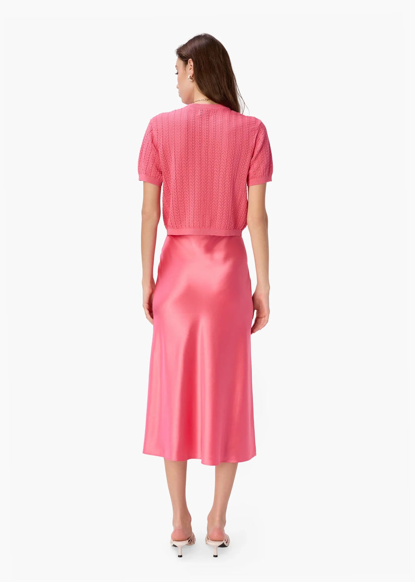 CAMI NYC- Florina Midi Skirt- Hibiscus - Edit by Elaine Turner