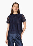 CAMI NYC- Geraldine Lace Top - Navy - Edit by Elaine Turner