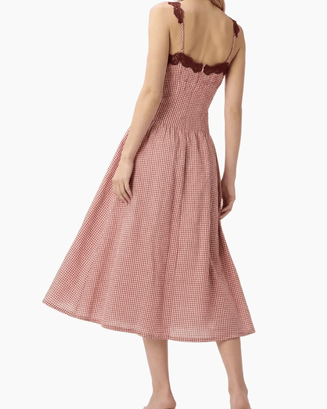 CAMI NYC- Kairina Midi Dress- Berry Gingham - Edit by Elaine Turner