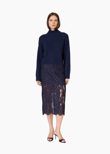 CAMI NYC- Osmond Lace Skirt - Navy - Edit by Elaine Turner
