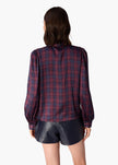 CAMI NYC- Rema Charmeuse Top - Plum Plaid - Edit by Elaine Turner