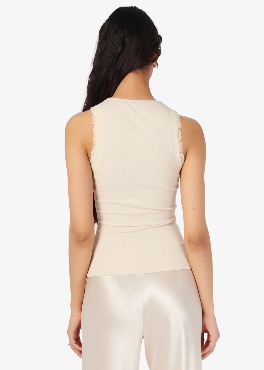 Cami NYC- Rian Tank- Bone - Edit by Elaine Turner
