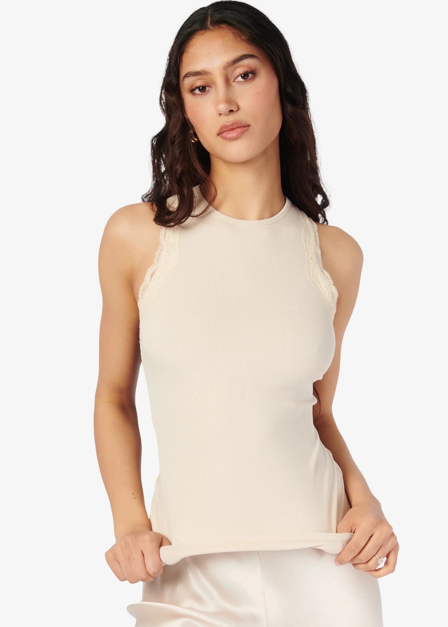 Cami NYC- Rian Tank- Bone - Edit by Elaine Turner