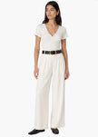 Cami NYC- Sana Rib Knit Tee- White - Edit by Elaine Turner