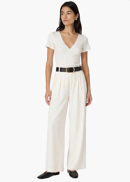 Cami NYC- Sana Rib Knit Tee- White - Edit by Elaine Turner