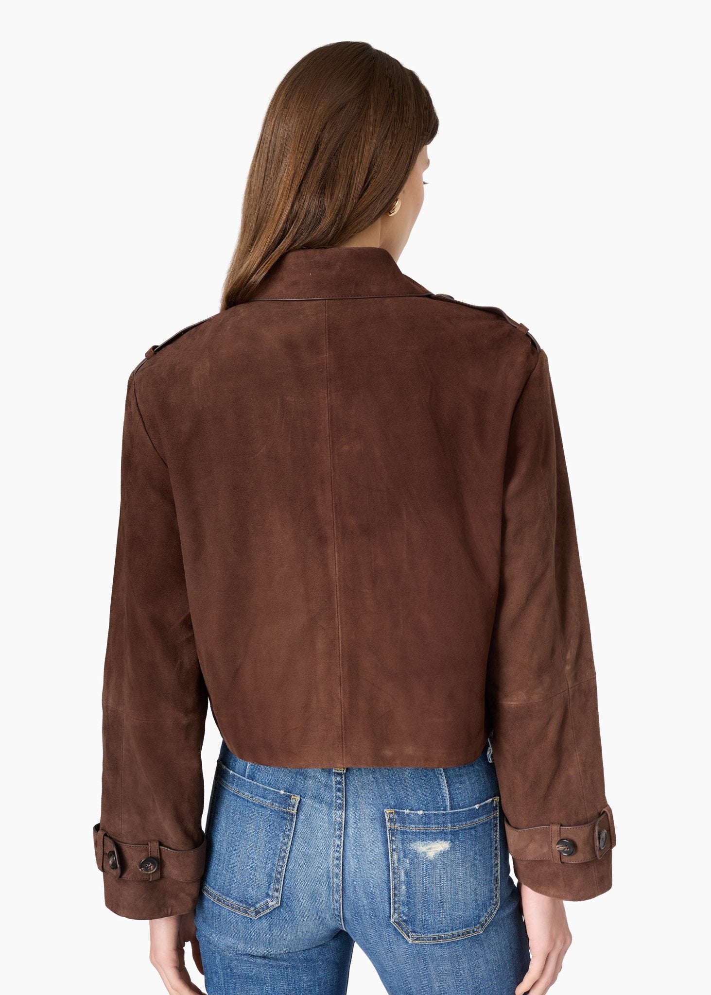 CAMI NYC- Saskia Suede Jacket - Dark Umber - Edit by Elaine Turner