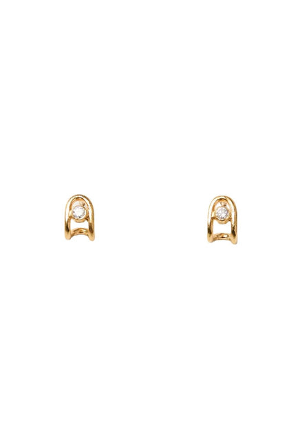 CHAN LUU- Diamond Arc Huggies- Yellow Gold - Edit by Elaine Turner