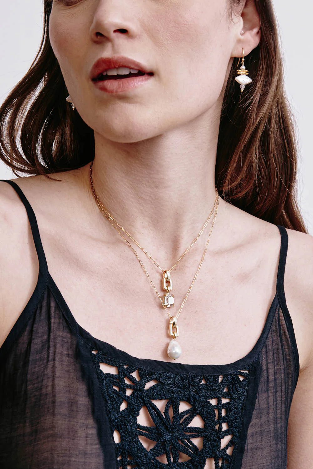 CHAN LUU- Gold Ellis Crystal Necklace - Edit by Elaine Turner