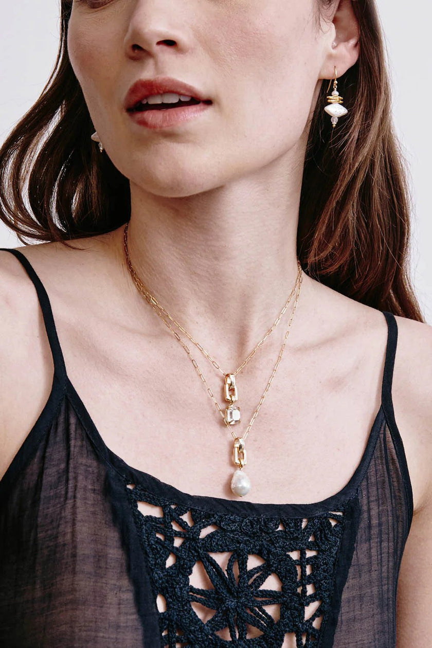 CHAN LUU- Gold Ellis Crystal Necklace - Edit by Elaine Turner