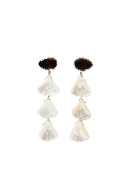 CHAN LUU- Scale White Mother of Pearl Earrings - Edit by Elaine Turner