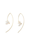 CHAN LUU- Wire Thread White Pearl Earrings - Edit by Elaine Turner