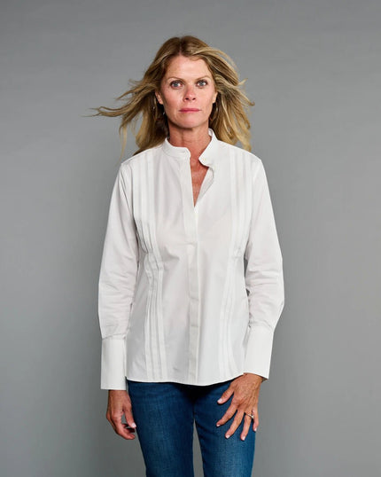 Claridge & King- The Annie Shirt- Crisp White - Edit by Elaine Turner