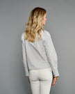 Claridge & King- The Banded Crop Shirt- Two Black Stripes - Edit by Elaine Turner