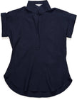 Claridge & King- The Cap Sleeve League Blouse- Midnight Seersucker - Edit by Elaine Turner