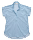Claridge & King- The Cap Sleeve League Blouse- Sea Glass Stripe - Edit by Elaine Turner