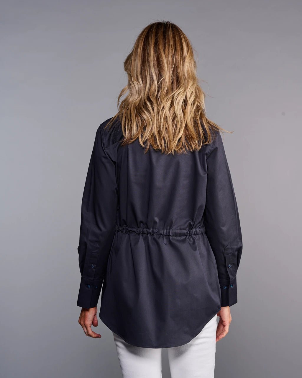 Claridge & King- The Four Pocket Shacket - Midnight Twill - Edit by Elaine Turner